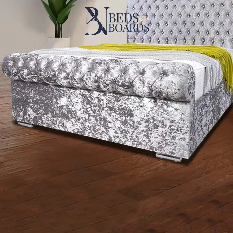 Contemporary Chesterfield Sleigh Bed Only Furniture