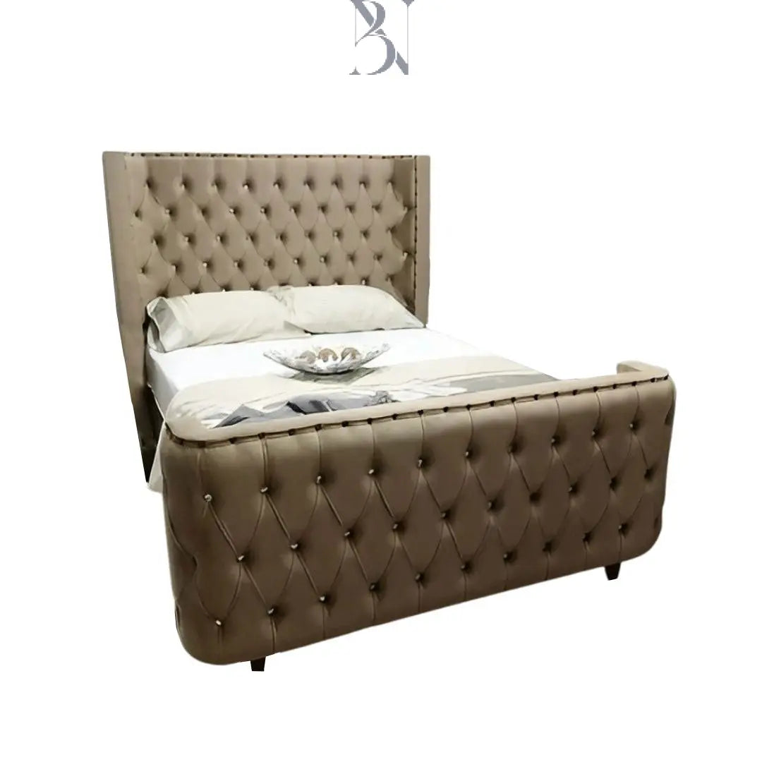 Marilyn Wingback Upholstered Bed