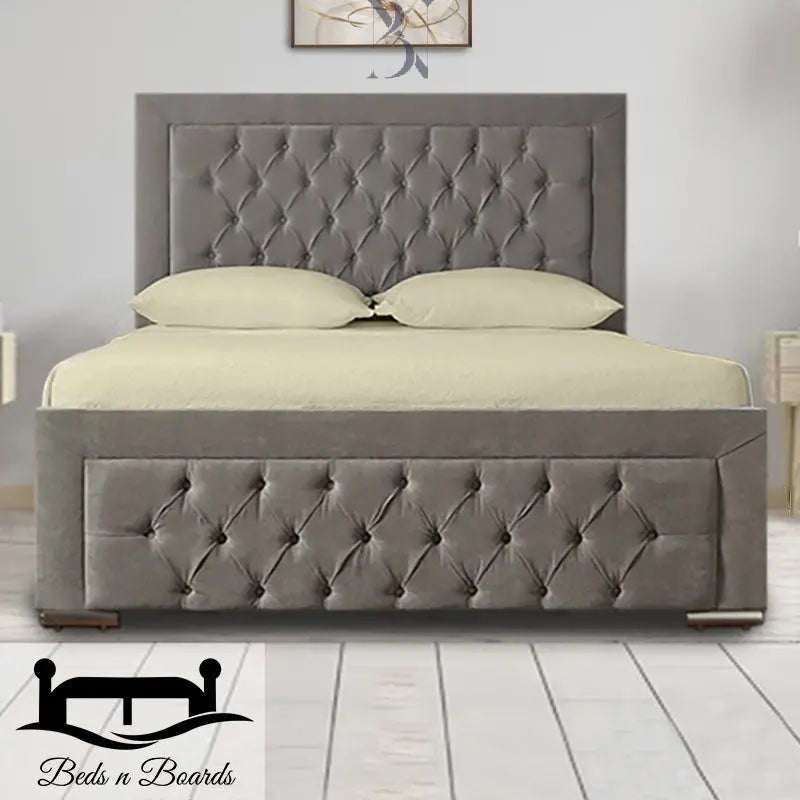 Milano Plain Border Luxury Bed