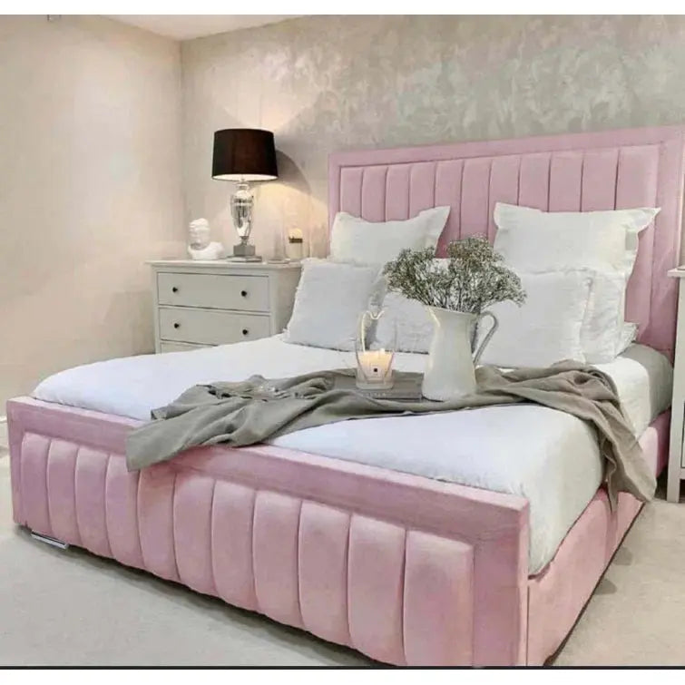 Podgorica Plain Border Upholstered Bed