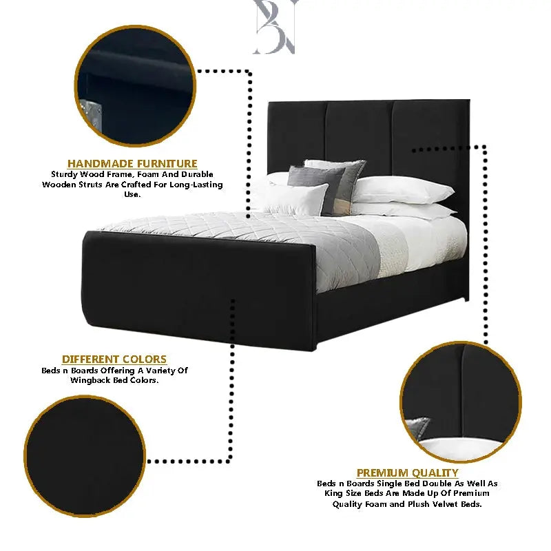 Sofia Upholstered Bed Frame – Beds & Boards