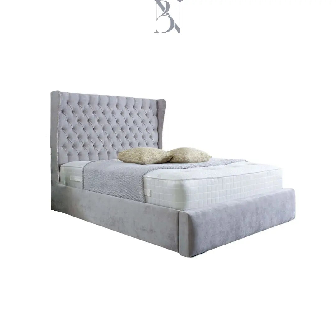 Madrid Wingback Curved Dotted Bed