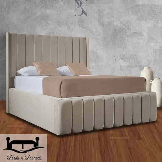 Monaco Wingback Curved Luxury Bed